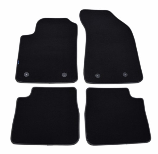 Велюрові килимки Black Diamond, окантовка - Lancia Delta 2008-2014.