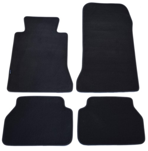 Велюрові килимки Black Diamond, окантовка - Mercedes E-class W124 Coupe