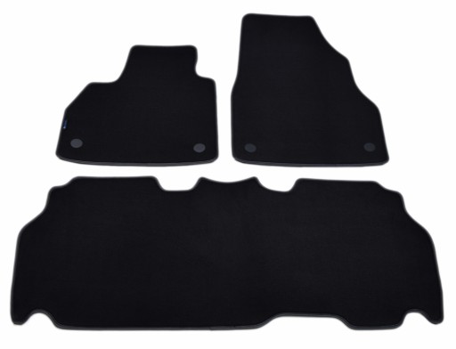 Велюрові килимки Black Diamond, окантовка - Mercedes W415 Citan 2012р.