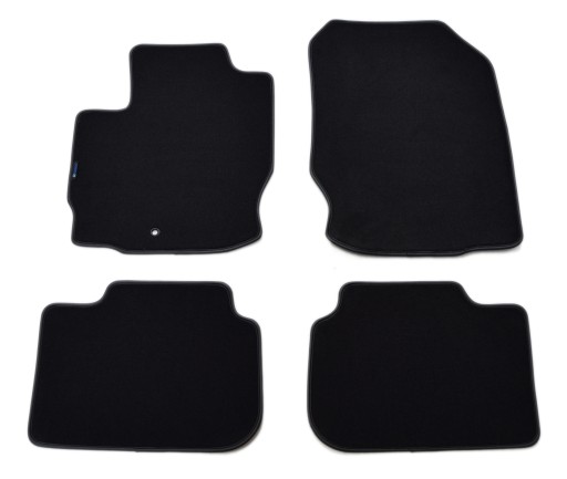 Велюрові килимки Black Diamond, окантовка - Mitsubishi Colt 3дв.05-08р.