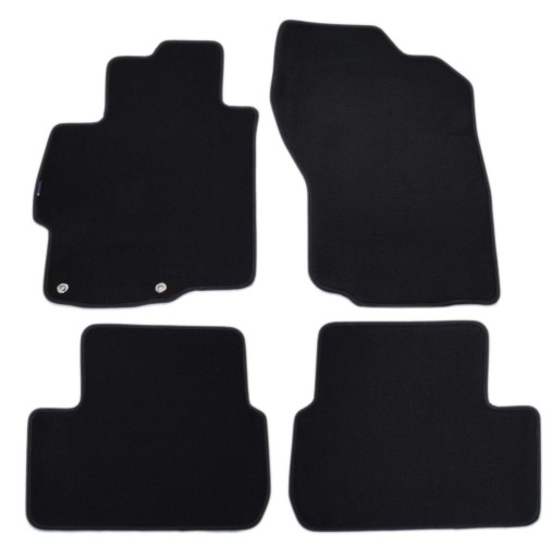 Чорні велюрові килимки Diamond, Обод - Mitsubishi Lancer 2007-2017.