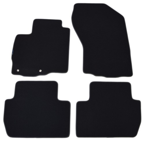 Чорні велюрові килимки Diamond, Кант - Mitsubishi Outlander 2007-2012 р.в.