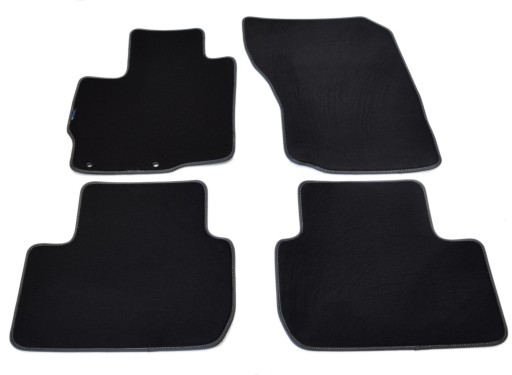 Чорні велюрові килимки з окантовкою Diamond для Mitsubishi Outlander III 2012р.