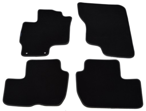 Чорні велюрові килимки Алмазна окантовка Mitsubishi Outlander PHEV 2014 р.в.