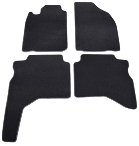 Велюрові килимки Black Diamond, окантовка - Mitsubishi Pajero Sport 96-08.