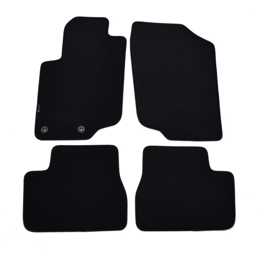 Велюрові килимки Black Diamond, окантовка - Peugeot 207/207sw 06-12.