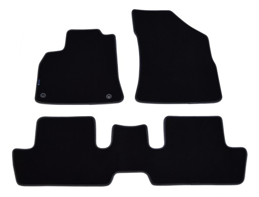 Чорні велюрові килимки Diamond, Rimówka - Peugeot 3008 2009-2016.