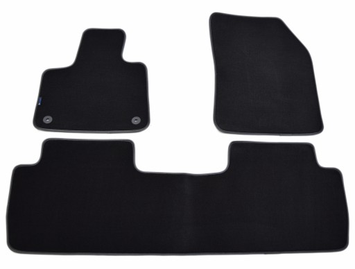 Чорні велюрові килимки Diamond, Обод - Peugeot 5008 5 чол. з 17 3 шт