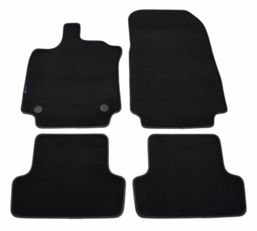 Чорні велюрові килимки Diamond, Rimówka - Renault Clio IV 2012-2019.