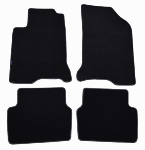Чорні велюрові килимки Diamond, Rimówka - Renault Laguna 2001-2007.