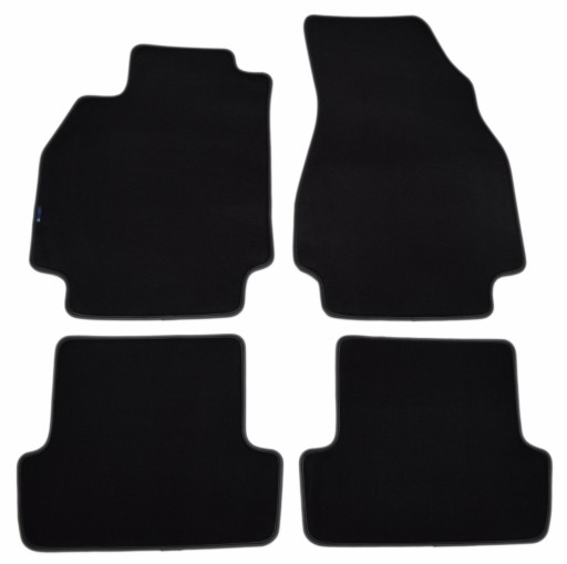 Чорні велюрові килимки Diamond, Rimówka - Renault Megane 2002-2009 рр.
