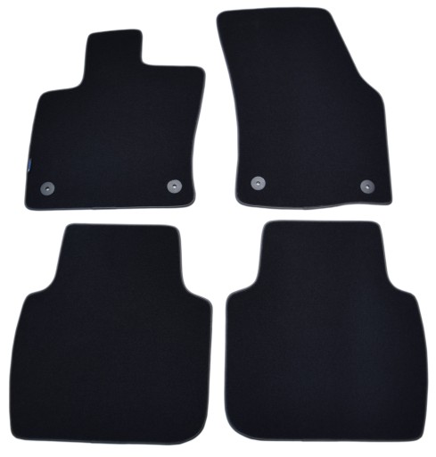 Велюрові килимки Black Diamond, окантовка - Skoda Kodiaq 2017р.