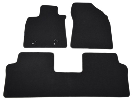 Чорні велюрові килимки Diamond, Rimówka - Toyota Avensis 2009-2012.