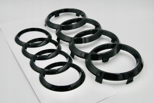 AUDIA6C6 - Черные кольца спереди и сзади A6 C6 RS6 ABS глянцевый