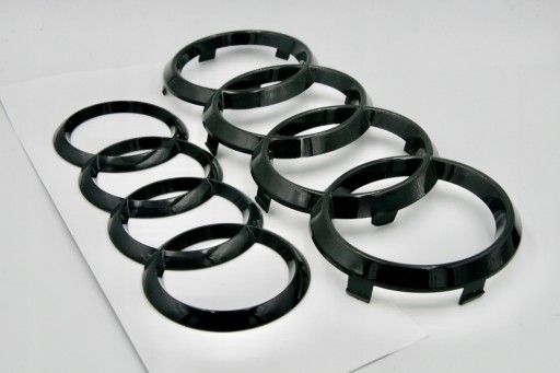 AUDIQ8SQ8RSQ8 - Чорні передні та задні кільця Q8 SQ8 RSQ8 ABS Glossy