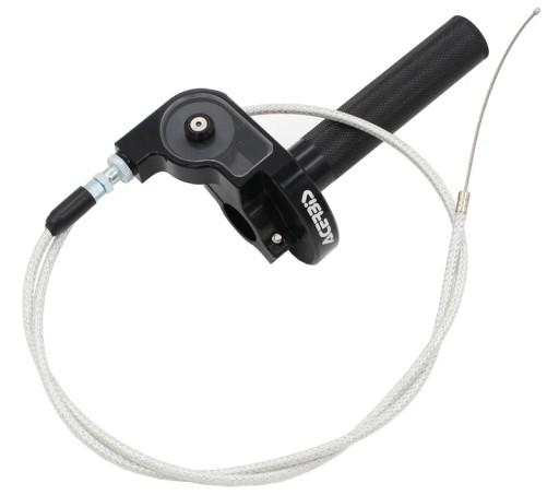 Алюминиевая ручка газа черного цвета в стиле Acerbs.