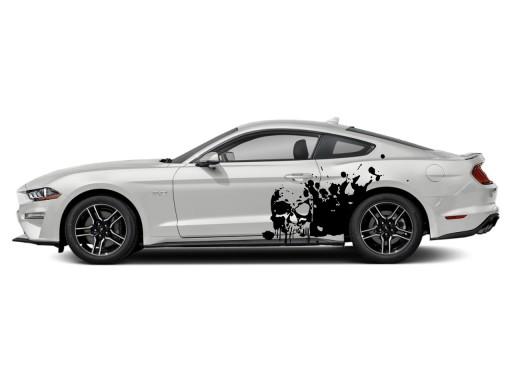 Череп автомобиля боковой стикер 52 см х 40 см