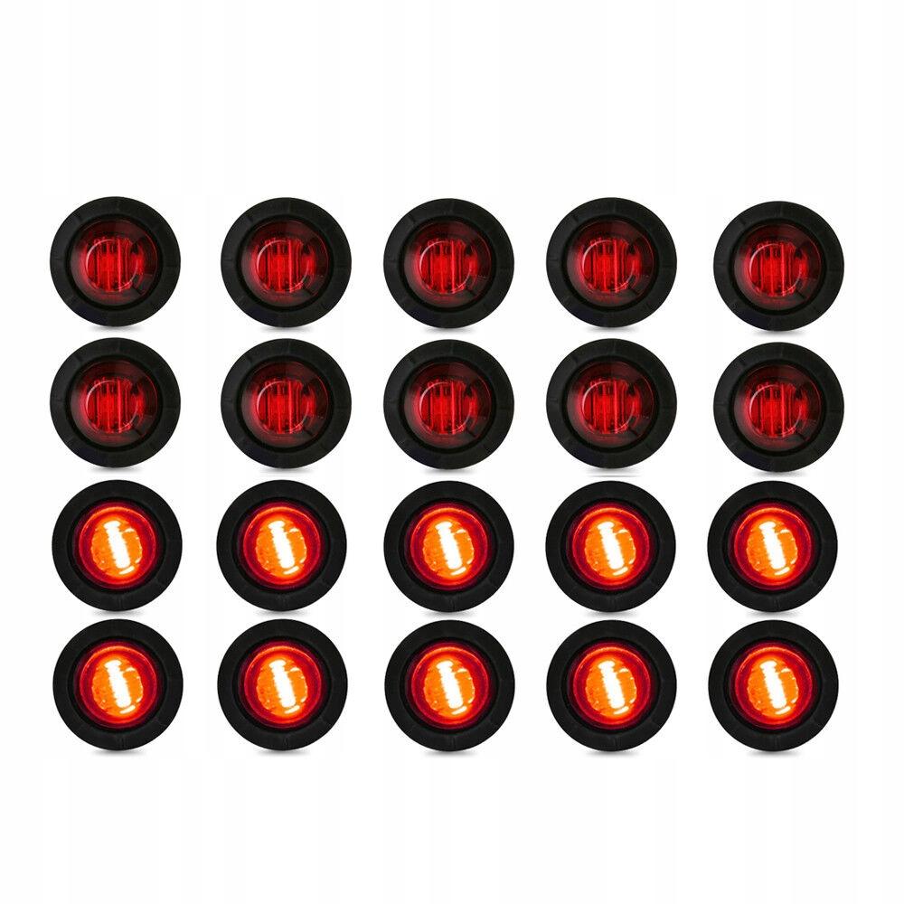 Красный стиль 30 шт. х мини светодиодный круглый маркер B