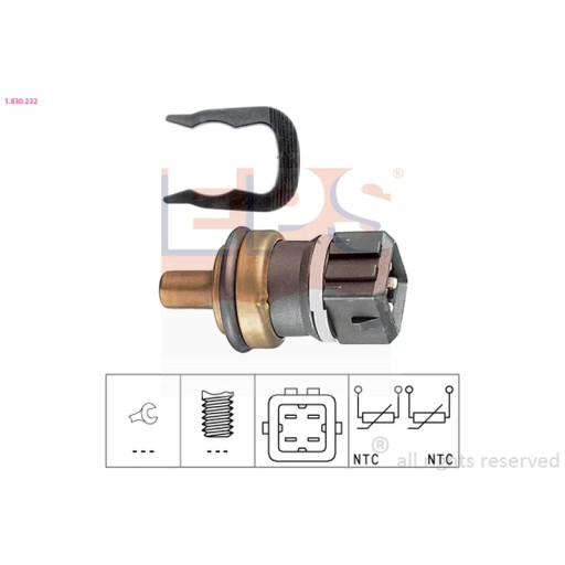 Датчик, температура охолоджуючої рідини EPS 1.830.232