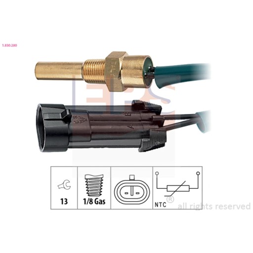 Датчик, температура охолоджуючої рідини EPS 1.830.280