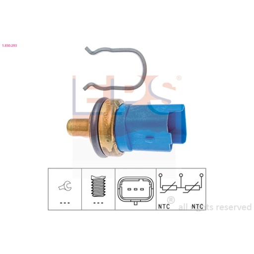 Датчик, температура охолоджуючої рідини EPS 1.830.293