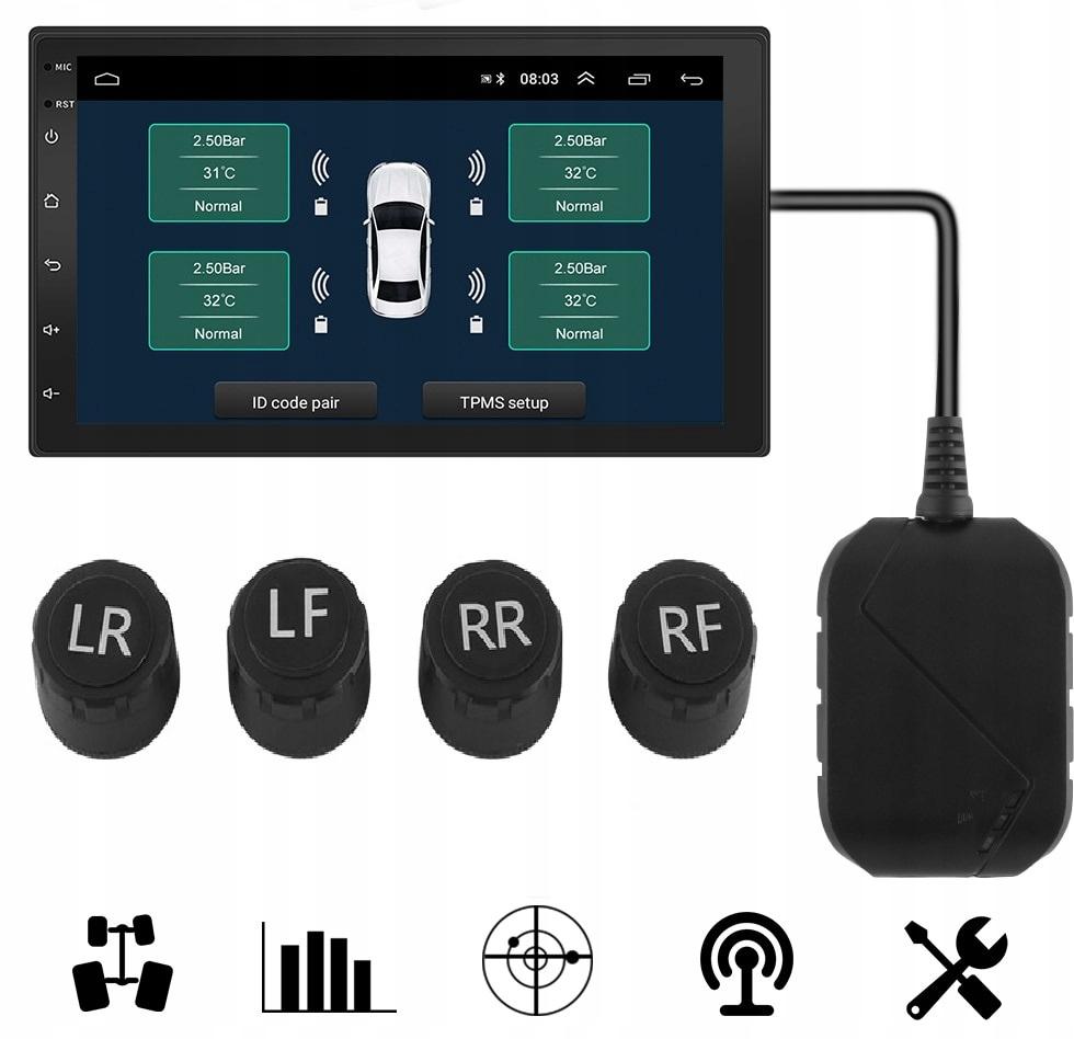 Датчики давления в шинах TPMS radio Android