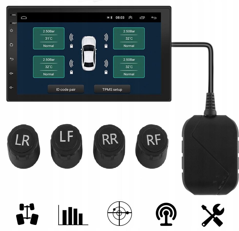 Датчики тиску в шинах TPMS radio Android