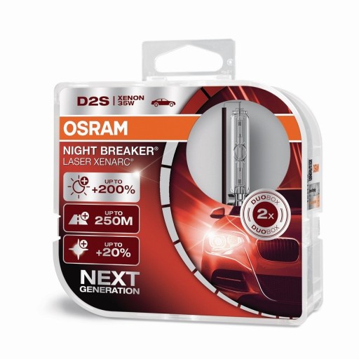 66240XNL-HCB - D2S OSRAM NIGHT BREAKER LASER XENARC +200% 2ШТ.