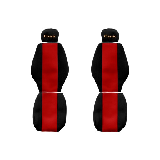 D3B9DF_C Чохли на сидіння (червоні, оксамит, ремінь
