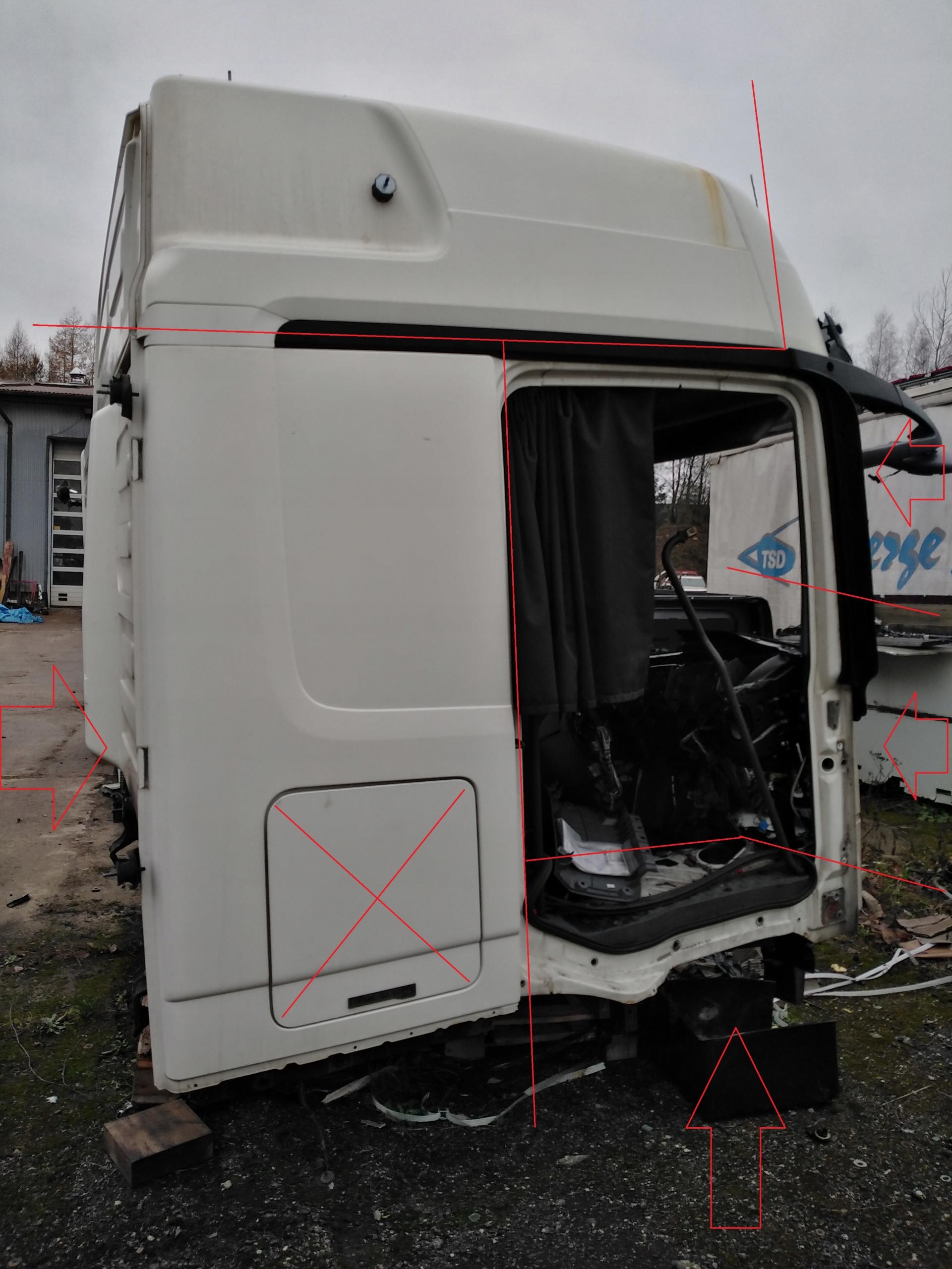 КРЫША ПОРОГ ЧЕТВЕРТЬ БОКОВАЯ СТОЙКА КАБИНЫ ACTROS MP3