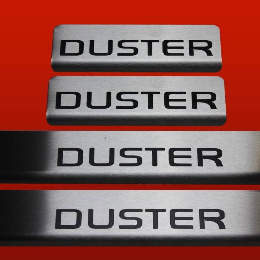 DACIA DUSTER MK1 Накладки на пороги из нержавеющей стали 304 Цветные надписи.