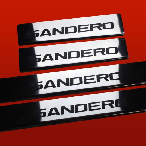 DACIA SANDERO MK2 Накладки на пороги з нержавіючої сталі 304. Напівобробка