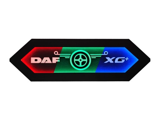 DAF XG+ LED табло 3D панель Екошкіра Логотип на задній стінці, ліжко D10-RGB