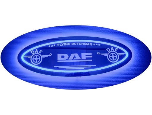 Дзеркало DAF LED, логотип на задній стінці, над ліжком D05-BLUE