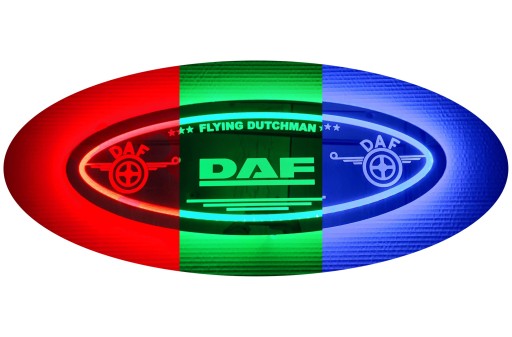 Дзеркало DAF LED, логотип на задній стінці, над ліжком D05-RGB