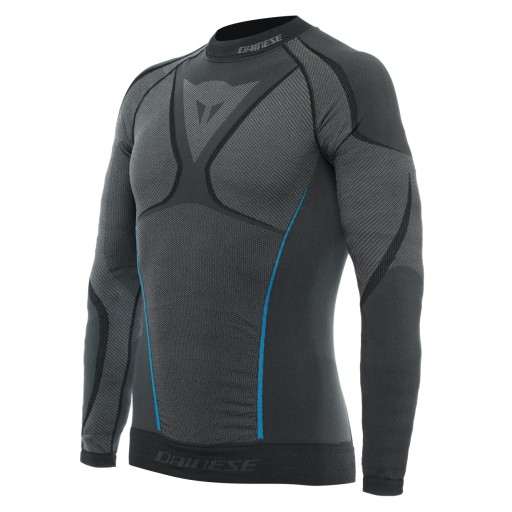 Мужская термофутболка DAINESE Dry LS черного/синего цвета — XS-S