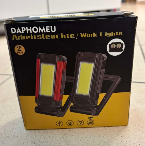 DAPHOMEU Светодиодная рабочая лампа Ultra Bright перезаряжаемая магнитная 2