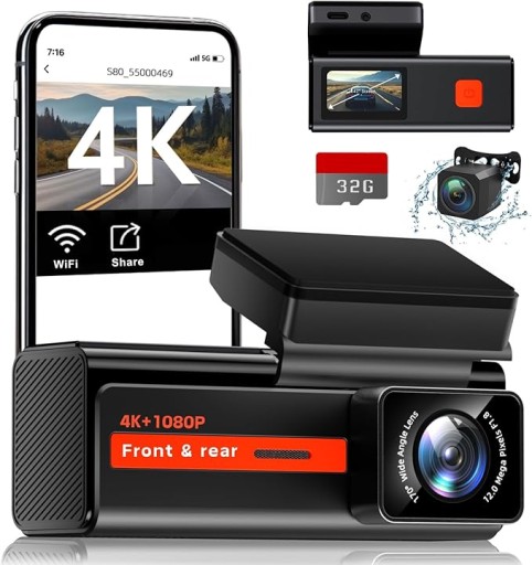 DASH CAMERA S80 Передняя и задняя автомобильная камера ВЫХОД