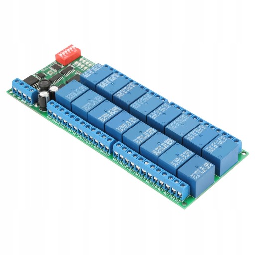 GS07158 - 16-канальный релейный модуль MODBUS RTU постоянного тока 12 В