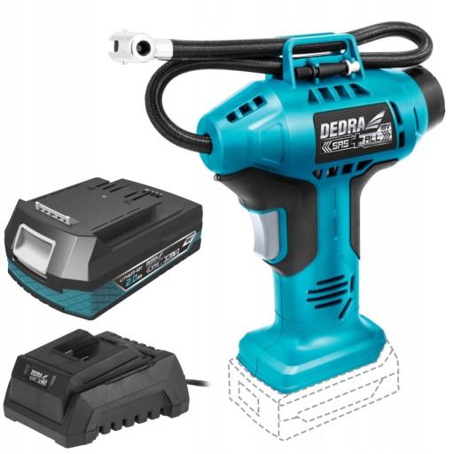 КОМПРЕСОР АКУМУЛЯТОРНИЙ ПІСТОЛЕТ DEDRA 18V ​​+2Ah