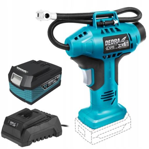 КОМПРЕСОР АКУМУЛЯТОРНИЙ ПІСТОЛЕТ DEDRA 18V ​​+5Ah