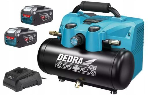 Компрессор аккумуляторной батареи DEDRA 2x18V SAS+ 2X 8AH