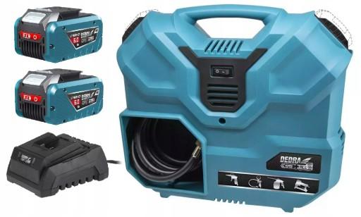 Безрезервуарный компрессор DEDRA 2x18V SAS+ 2X 6AH