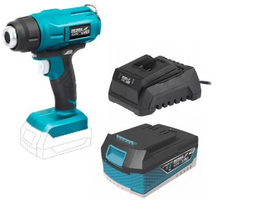 ТЕПЛОВА ПИСТОЛА DEDRA 7058 + АКУМУЛЯТОР 5.0AH + ЗАРЯДНИЙ ПРИСТРІЙ