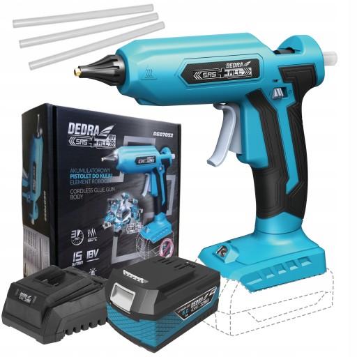 Акумуляторний клеєвий пістолет DEDRA 18V + 5Ah