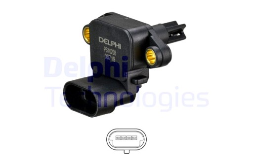 PS10208 - ДАТЧИК ТИСКУ У ВПУСКНОМУ КОЛЕКТОРІ DELPHI SAAB 9-3 9-5 2.0 2.3 3.0