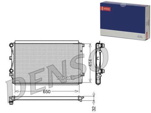 DENDRM32015/RS6 - Denso радіатор двигуна audi a3 seat altea altea x