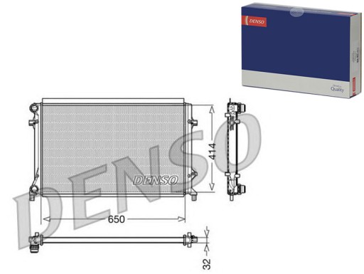 DENDRM32016(EXT) - РАДІАТОР ДВИГУНА DENSO AUDI A3 SEAT ALTEA ALTEA X