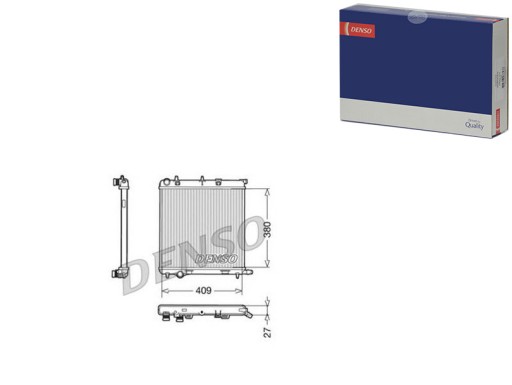 DENDRM21026/RS5 - РАДІАТОР ДВИГУНА DENSO CITROEN C2, C3 I, C3 II, C