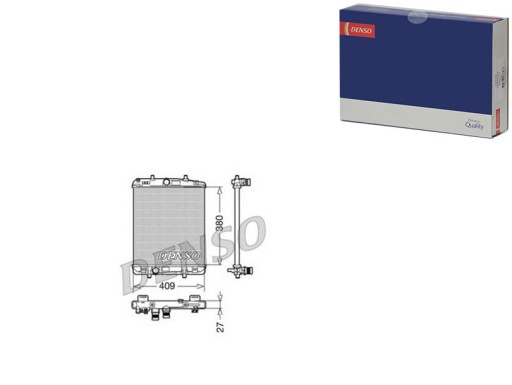 DENDRM21024/RS5 - РАДИАТОР ДВИГАТЕЛЯ DENSO CITROEN C2, C3 I, C3 II, C